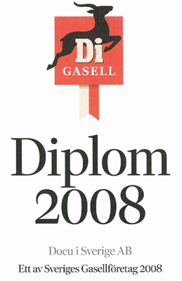 Docu i Sverige - Ett av Sveriges Gasellföretag 2008 Docu i Sverige - Ett av Sveriges Gasellföretag 2008