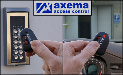 Radionyckel med inbyggd Proxbricka fr�n Axema Passagekontroll AB