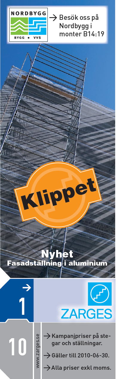 Fasadst�llning i aluminium fr�n ZARGES