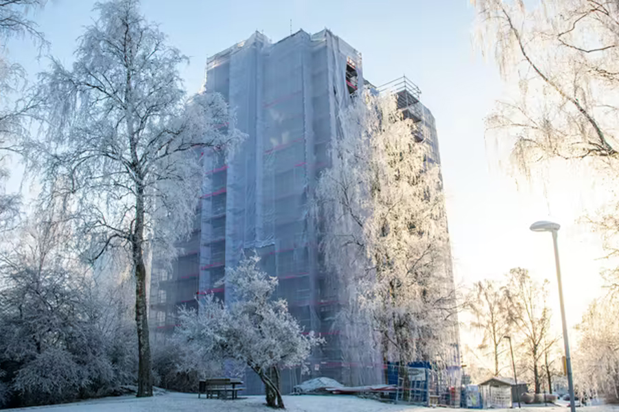 Renovering av flerbostadshus i Örebro