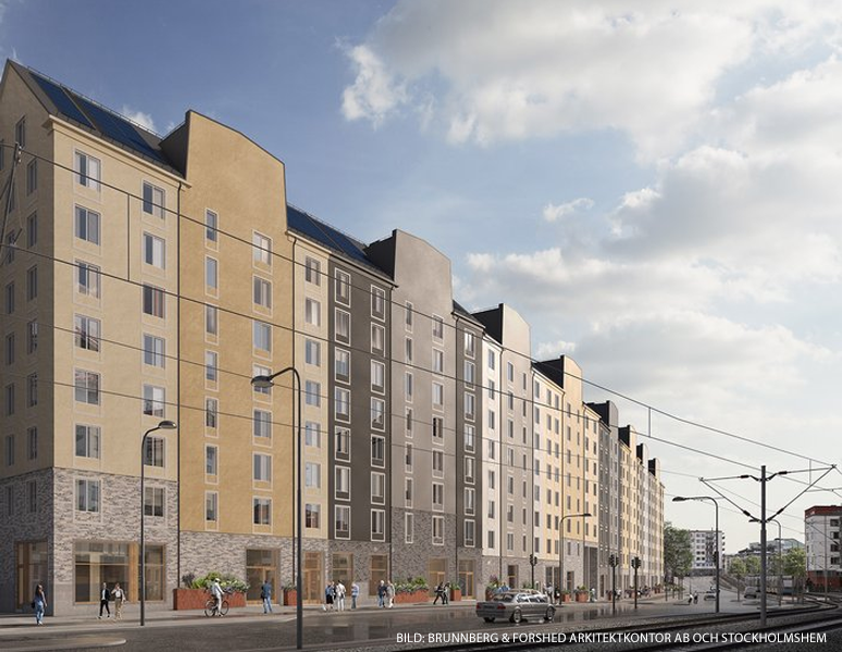 Projekt Utombordaren – 166 bostäder , Stockholmshem