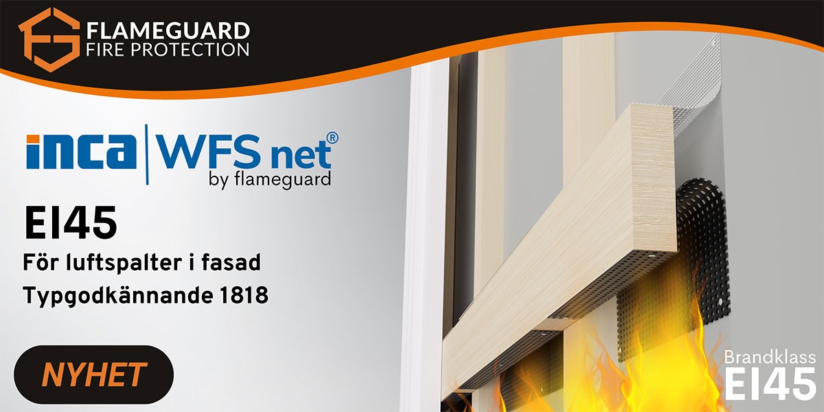 Nytt brandskydd för fasad & takfot med EI 45