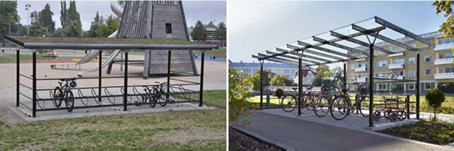 Prefabricerat Cykeltak.