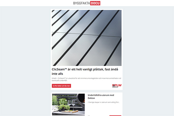 ClicSeam™ är ett helt vanligt plåttak, fast ändå inte alls, Underhållsfria uterum med Dekton, Komproments fasadsystem Vidar Tegelspån pryder tak och fasad på ”Gröna Lansen” vinnaren i Malmö!