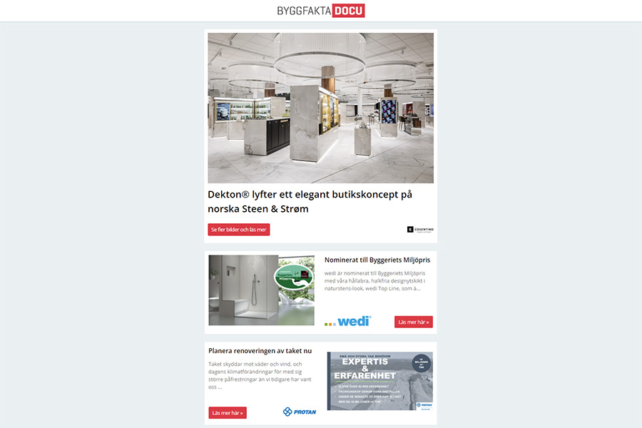 Dekton® lyfter ett elegant butikskoncept på norska Steen & Strøm, ​ISOVER InsulSafe® Wall - smidig och effektiv värmeisolering av väggar, E W A L L U T I O N