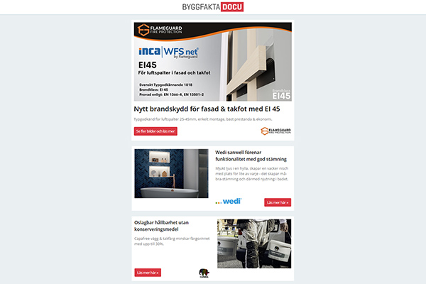 Nytt brandskydd för fasad & takfot med EI 45 | Wedi sanwell förenar funktionalitet med god stämning | Gratis lunch & learn | Formstabil limträpanel för husfasader