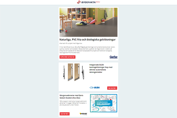 Naturliga, PVC-fria och biologiska golvlösningar | Morgonwebinarier med Saint-Gobain Sweden (Nov-Dec) | Ska du välja invändig eller utvändig takavvattning?