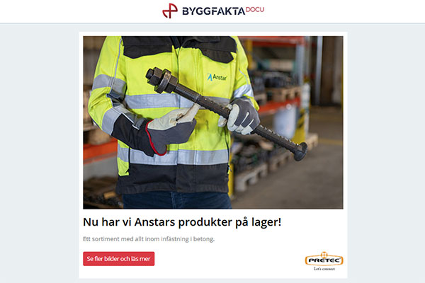 Nu har vi Anstars produkter på lager! | wedi – din partner inom hållbara badrum | Ovellas lösningar hos stora byggföretag! | CONTRAFLAM® One: Estetik och lägre CO₂-utsläpp i en och samma lösning