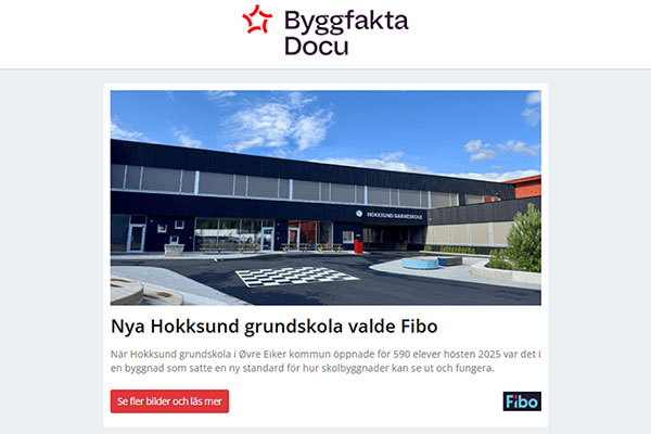 Nya Hokksund grundskola valde Fibo | Produkter med lägre koldioxidutsläpp | Ett undertak behöver inte se ut, eller byggas, som ett undertak | Rätt solskydd för olika väderstreck