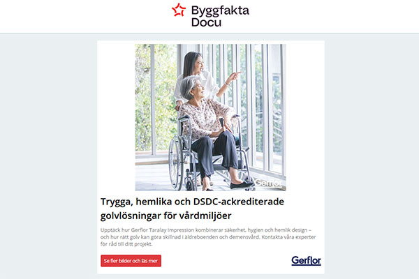 Trygga, hemlika och DSDC-ackrediterade golvlösningar för vårdmiljöer | Patina Structure NXT – ny fasadskiva som ger liv | Armatec lanserar IMD för smarta fastigheter