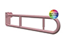 Armstöd Pito Classic med toapappershållare, rosa, längd: 60, 70 och 80 cm