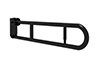 Armstöd Pito Classic med toapappershållare, svart, längd: 60, 70 och 80 cm