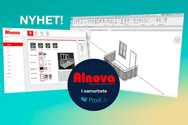 Balkongräcken, inglasningar och skärmar för Revit och AutoCAD