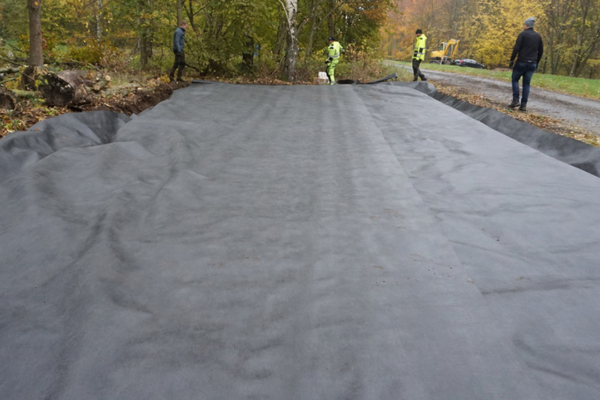 Bekämpning av den invasiva växten parkslide med ogräsduken Plantex® Platinium