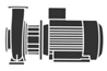 Centrifugalpump direktkopplad enstegs