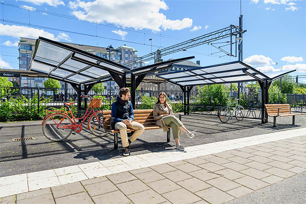 Cykeltaket YPSILON – hållbar cykelparkering för tuff offentlig miljö