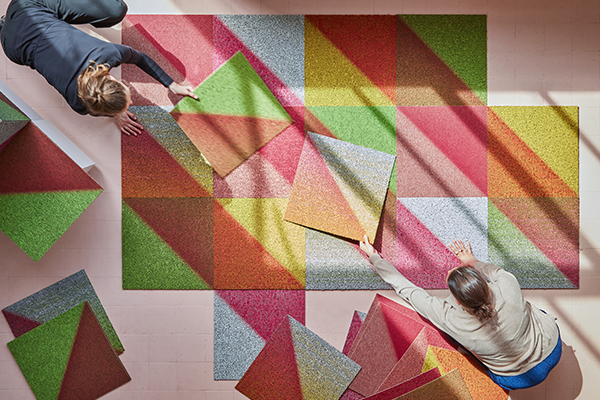 Designsamarbete ger textila golvplattor nytt liv