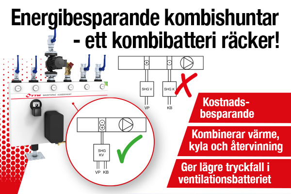 Energibesparande kombishuntar som kombinerar värme, kyla och återvinning!