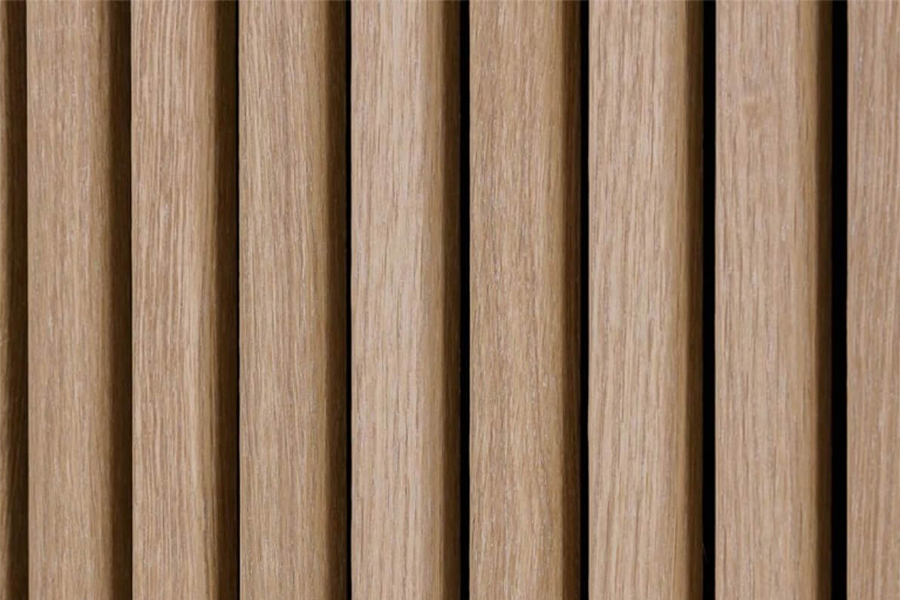 Ek Vitpigmenterad borstad - Fanerad akustikpanel