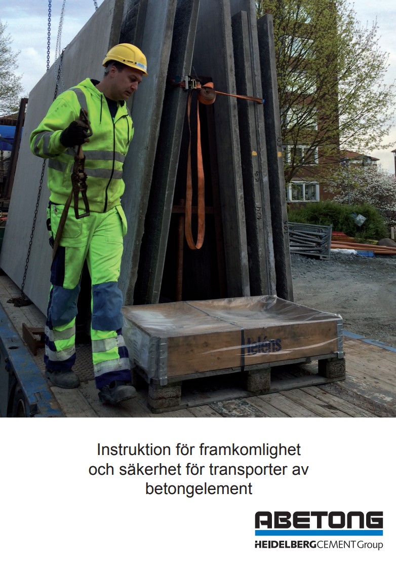 Instruktion för framkomlighet och säkerhet vid transporter av betongelement