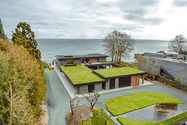 Koldioxidneutral, högteknologisk fasad på exklusiv villa vid havet