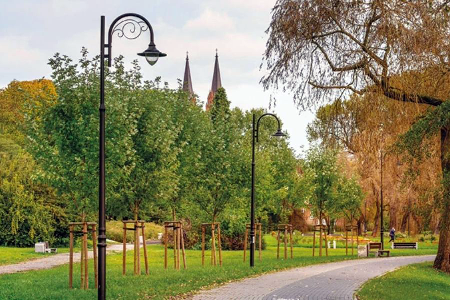 Utebelysning för gator och park