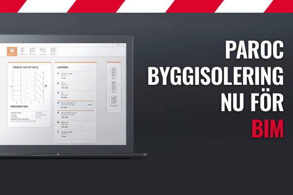 Paroc Byggisolering nu tillgängligt för BIM