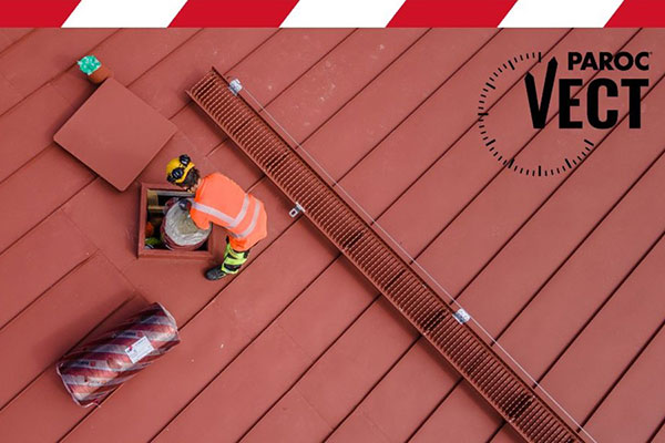 PAROC® Vect Mat BlackCoat-brandmattor för ventilationskanaler