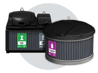 Underjordsbehållare, krantömda system