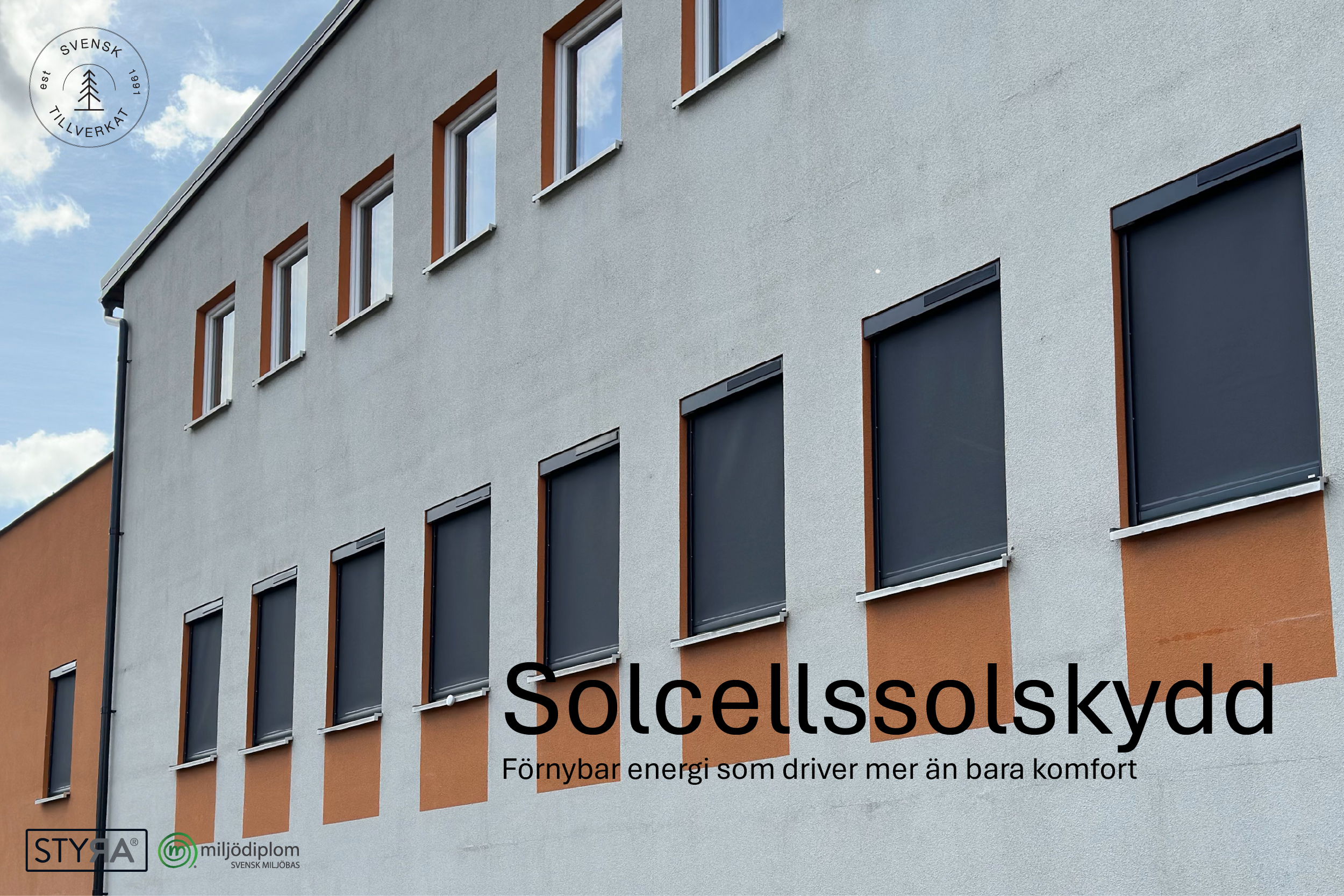 Smarta solskydd som drivs av solceller – för en mer hållbar fastighet