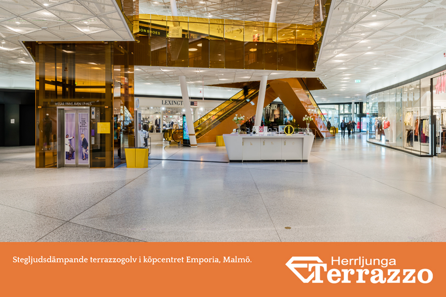 Stegljudsdämpande golv från Herrljunga Terrazzo