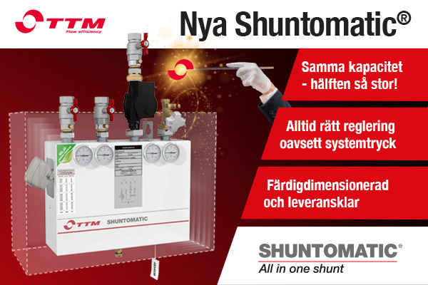 TTM lanserar ny U-shunt. <br>Samma kapacitet - hälften så stor!