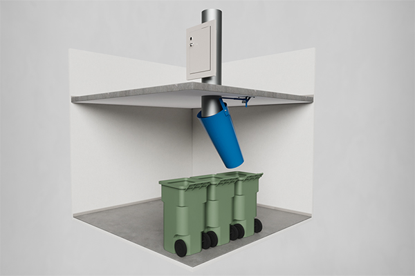 Tvätt/avfallssystem för sjukhus och vårdboenden