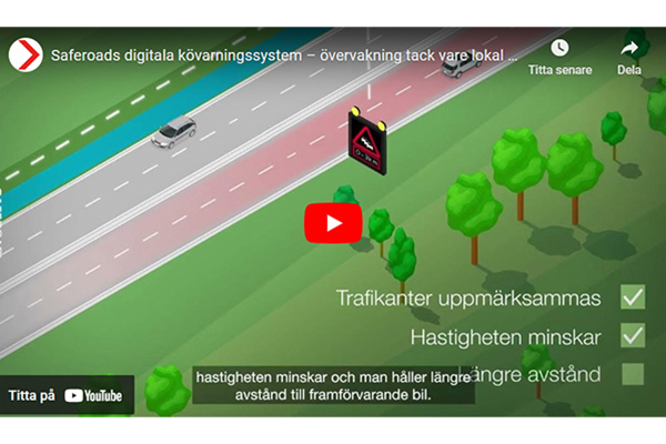 Vårt kövarningsystem ökar trafiksäkerheten