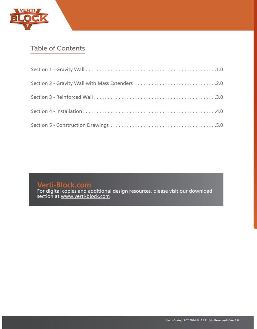 Verti-Block designmanual - Standard (U.S and Metric Versions)