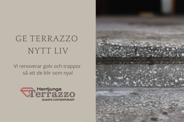 Vi ger nytt liv till befintliga terrazzogolv och trappor