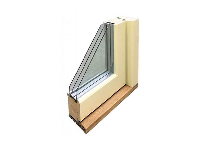 Dörrset i trä och aluminium